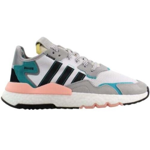Adidas Originals Nite Jogger Low GS Athletic Shoes White Gray FV3887 NEW Sz 5 - Picture 2 of 6